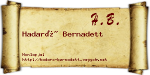 Hadaró Bernadett névjegykártya