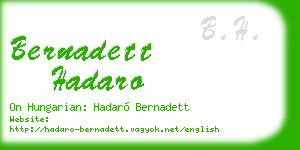 bernadett hadaro business card